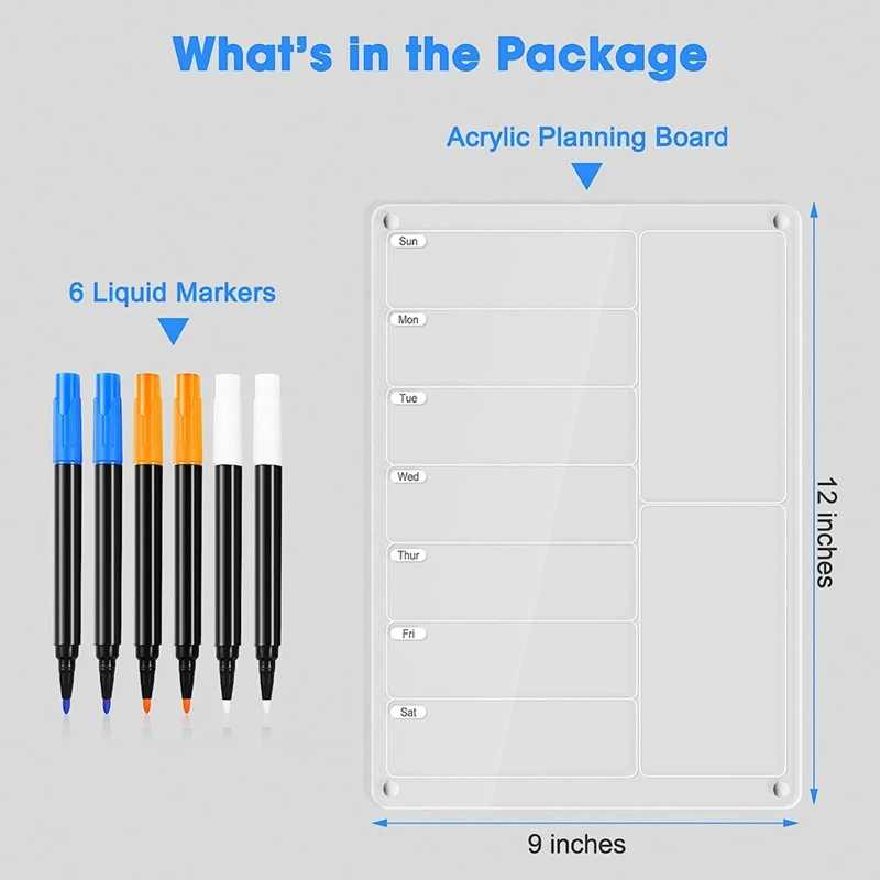 Магнитная доска для еды прозрачный ЕЖЕНЕДЕЛЬНЫЙ КАЛЕНДАРЬ органайзер заметок