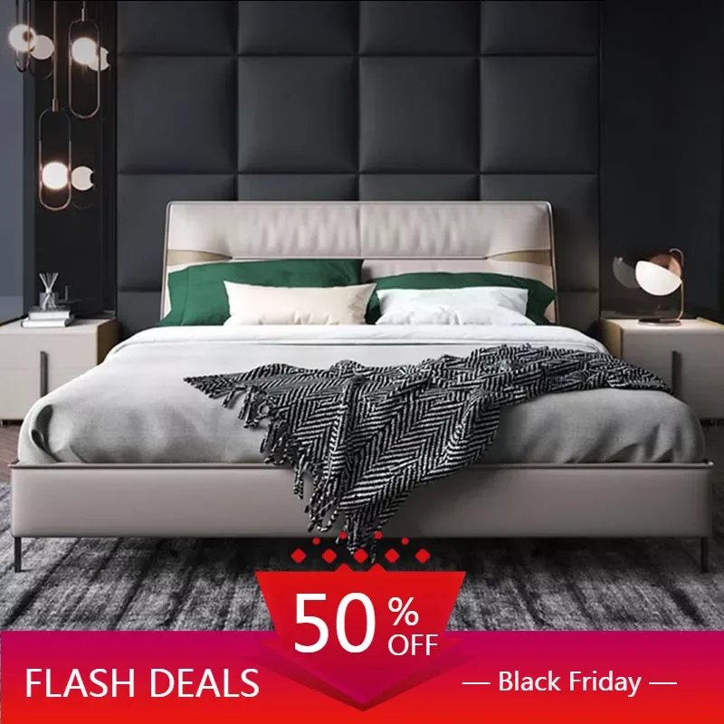 

Modern Simple Designer Bed Double Wedding Soft Fashionable Wood Bed Frame Girls Japanese Cheap Lounger Cama Individual Furniture