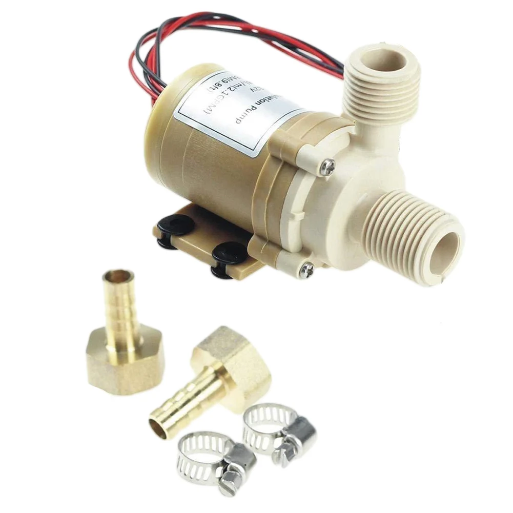 Латунный бесшумный циркуляционный насос для горячей воды на солнечной батарее 12