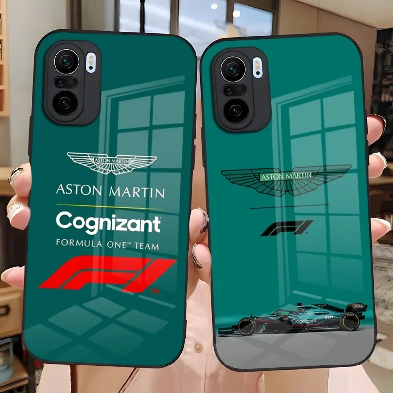 

Aston Martin F1 Phone Case Glass Design For Xiaomi Redmi Note 13 10 10T 11i 11T 11 9 8 11S Poco X3 M4 F3 Pro Covers