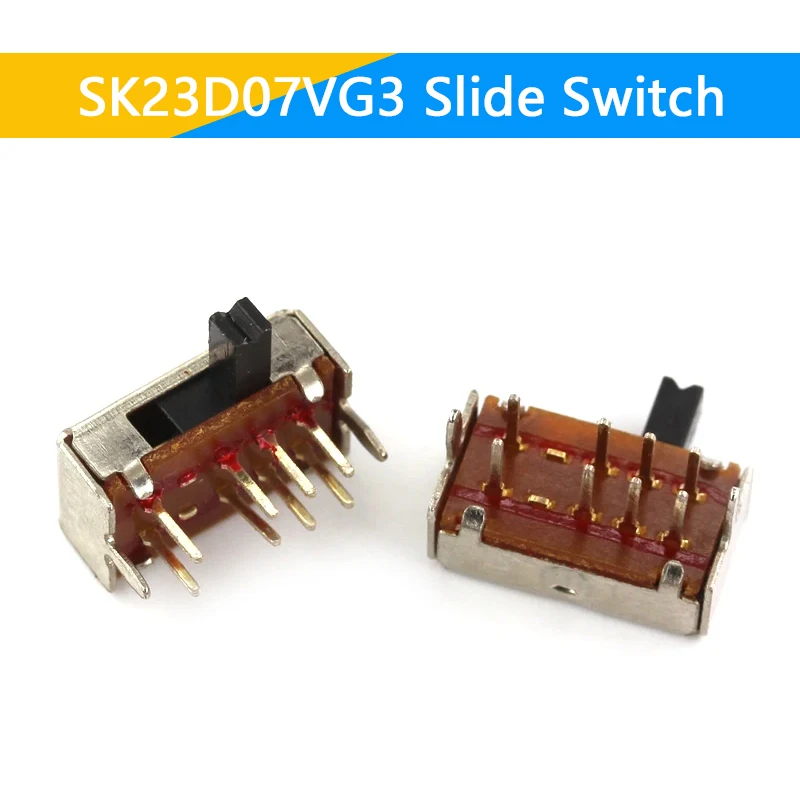 20 шт. ползунковый переключатель, микромощный тумблер, одинарный и двухрядный, с прямой вставкой, горизонтальная скользящая вторая передача, третья передача