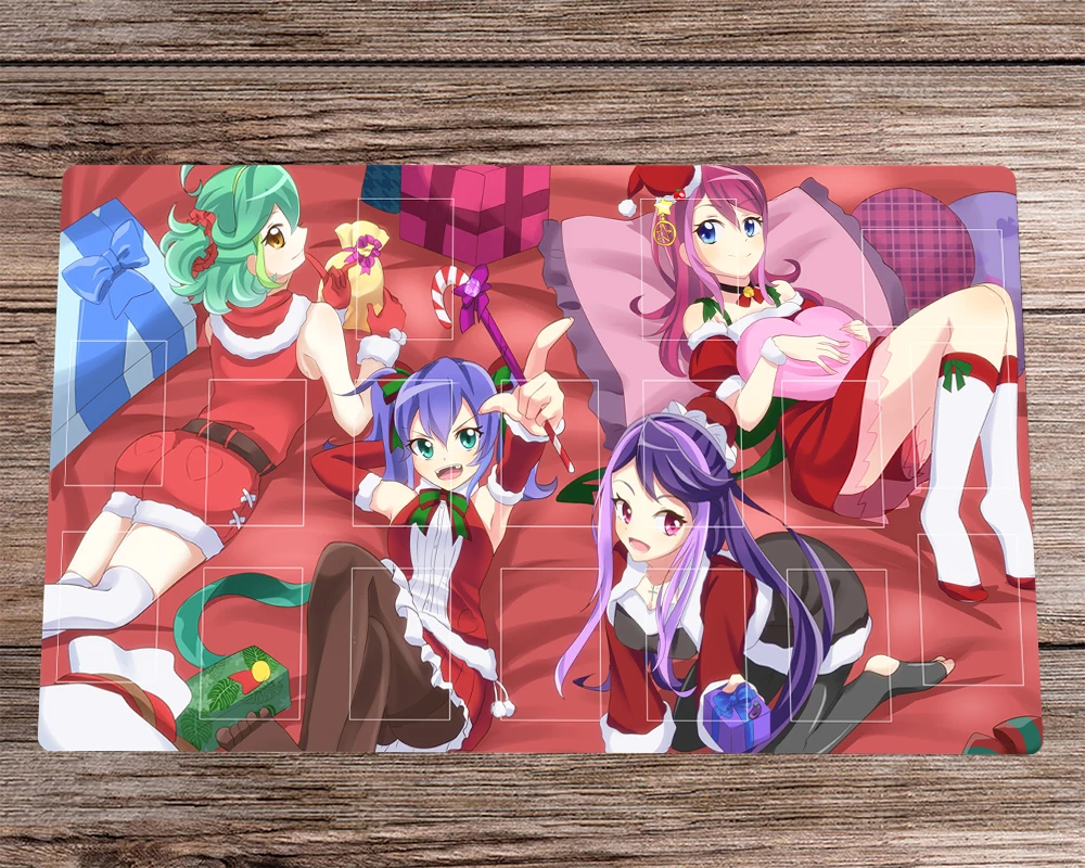 

YuGiOh ARC-V Playmat TCG CCG Mat Trading Card Game Mat Anime Girls Board Game Playmat Desk Pad & Free Bag Mousepad 60x35cm
