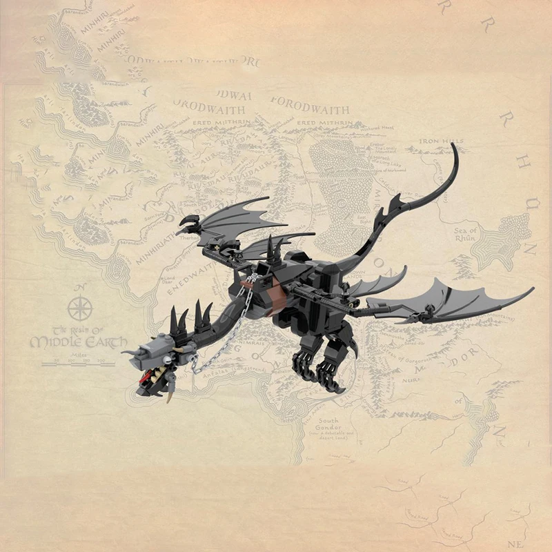 384 шт. MOC научно-фантастический фильм (кольцо Ван) The Fell Beast Feilong строительные блоки