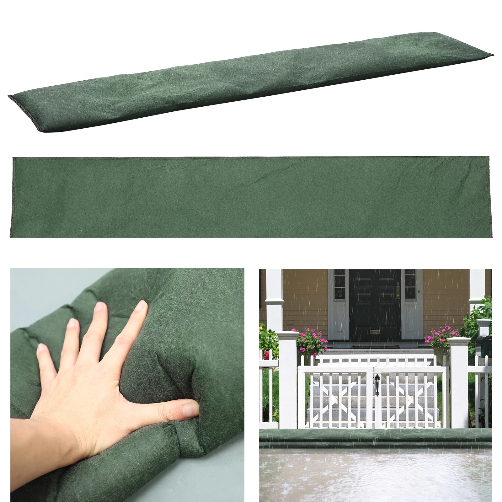 Sandless Sand Bags for Anti Flood Control Water Activated Flood Barriers for Home Door Alternative Sandbag Rain Protection