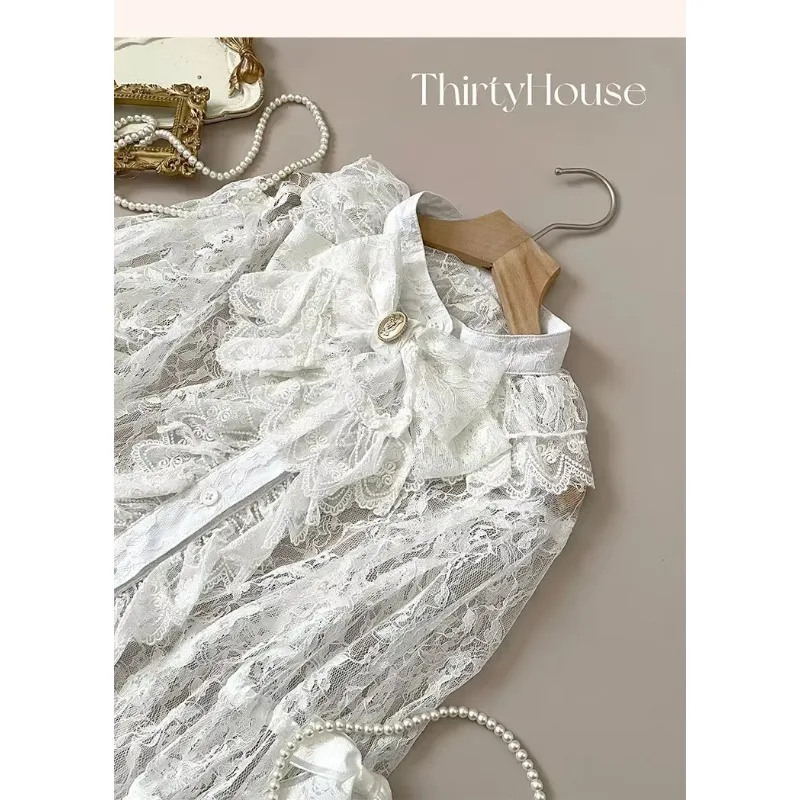 Рубашка с длинными рукавами в стиле ретро Jirai Kei осенняя рубашка универсального