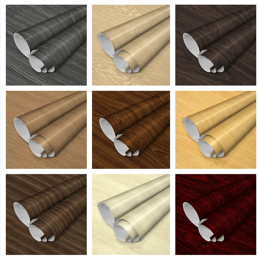 

Винтажные обои с текстурой древесины, шкаф, шкаф, мебель, стол, водонепроницаемая самоклеящаяся ПВХ настенная наклейка, кухня, домашний декор