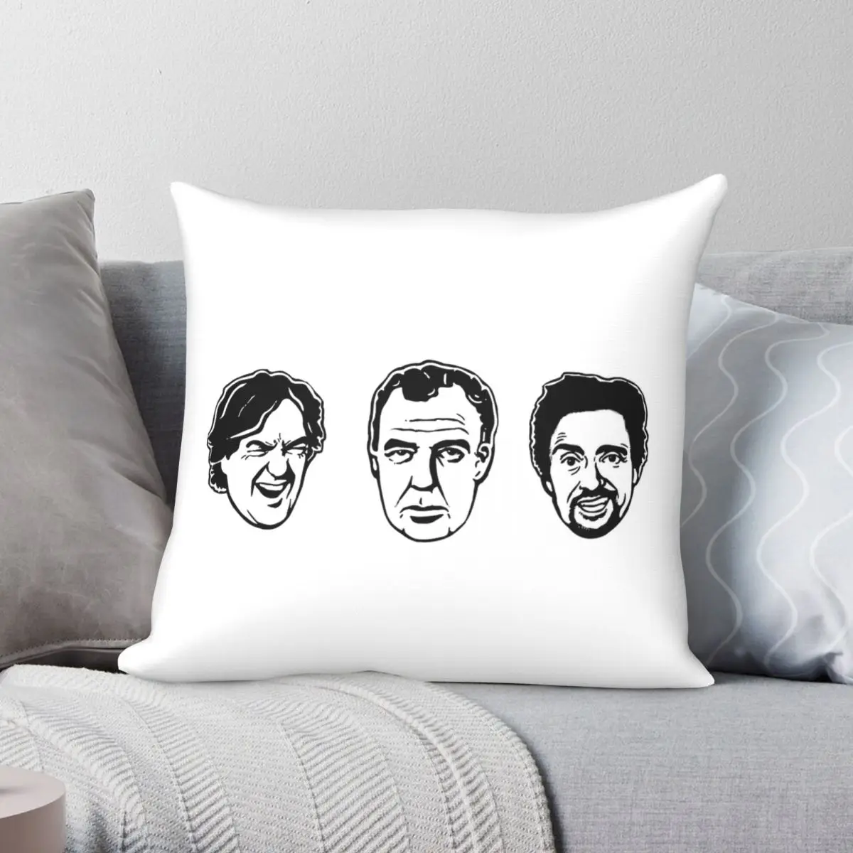 

The Fabulous Trio Square Pillowcase Polyester Linen Velvet Printed Zip Decorative Pillow Case Home Cushion Cover