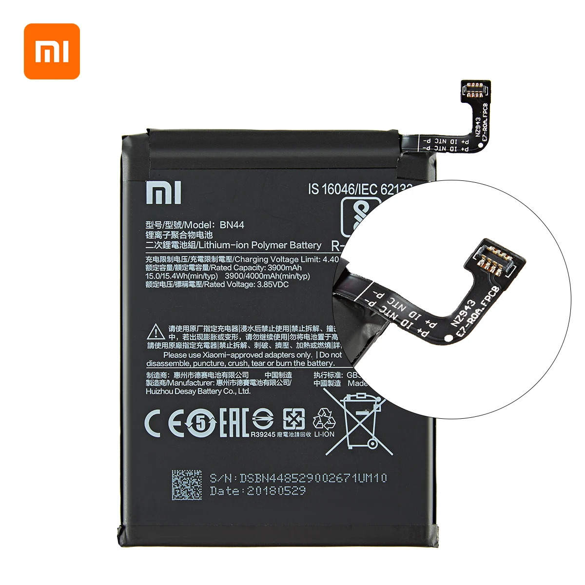 xiao mi 100 orginal bn44 4000mah battery for xiaomi redmi 5 plus bn44 high quality phone replacement batteries free global shipping