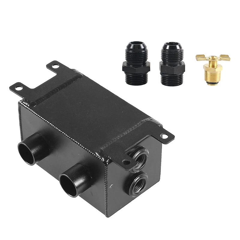 

1.2L Twin Baffle Dual Filter Engine AN8 Oil Catch Can Tank Reservoir Aluminum Filter With Double Baffle Car Engine Parts