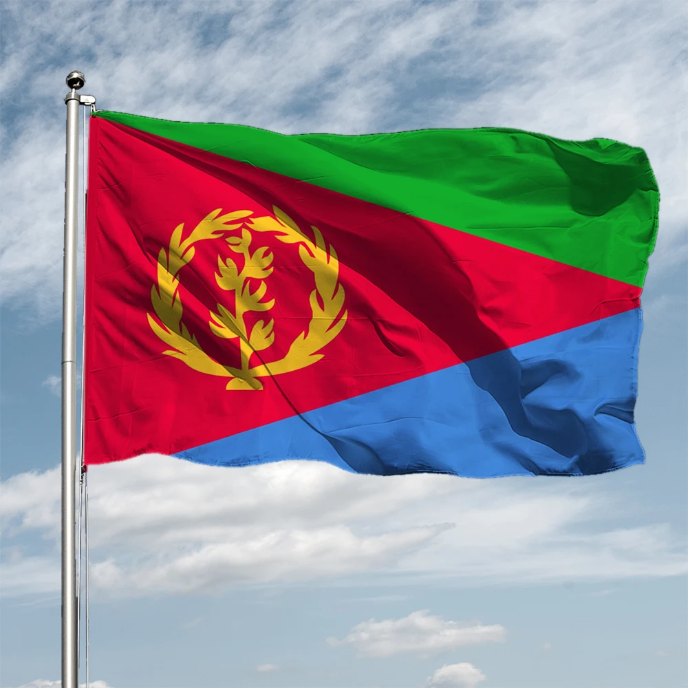 

Durable Free shipping custom Eritrea Flag banner 90x150cm Polyester Hanging Eritrean National Flags For Decoration Fast Send