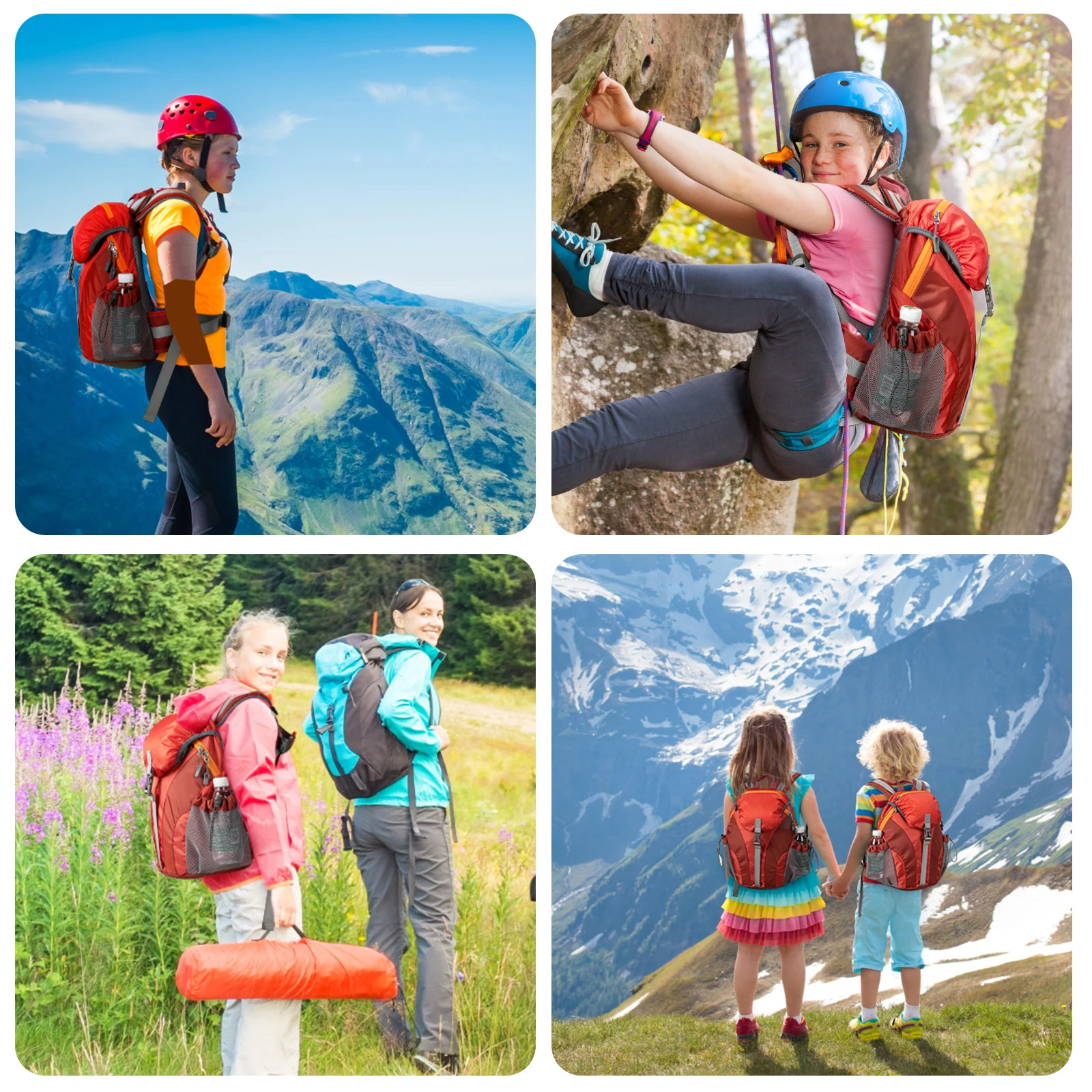 Night Cat Hiking Backpack MountaineerNight Cat 15L Kids Hiking Bing Backpack with Rain Cover Travel Camping Backpack for Outdoor