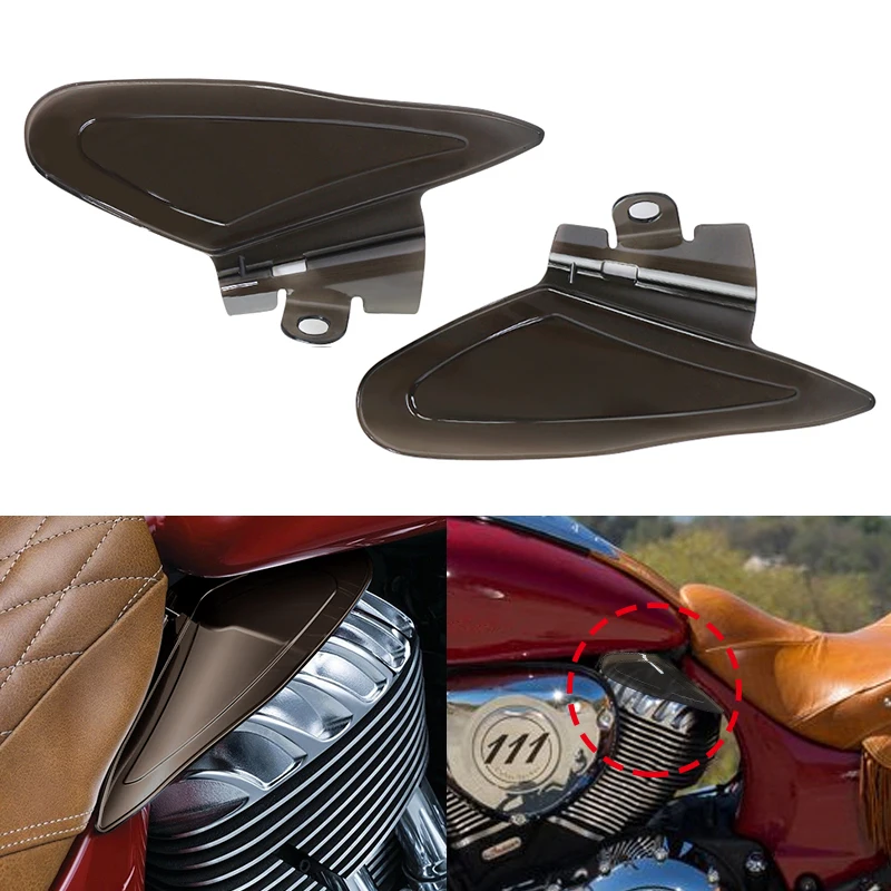 

Saddle Shields Air Motorcycle ABS Heat Deflectors Smoke For Indian Chief Chieftain Vintage Dark Horse Roadmaster 2014-2023