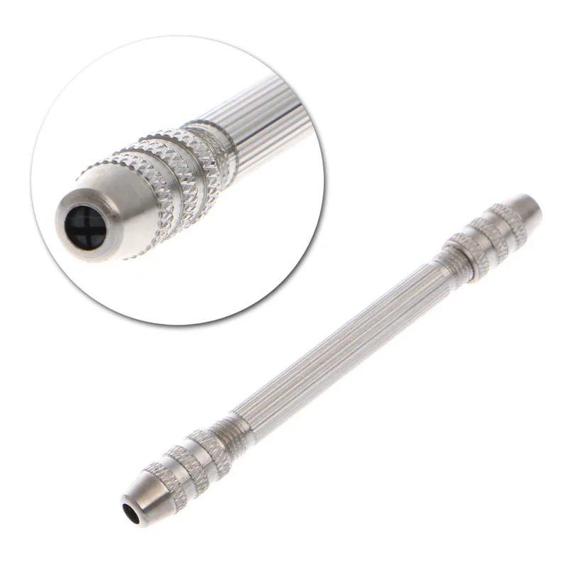 

652F Useful Steel Double Spiral End Pin Vise Tong For Jewelry Craft Hobby Drill Tool