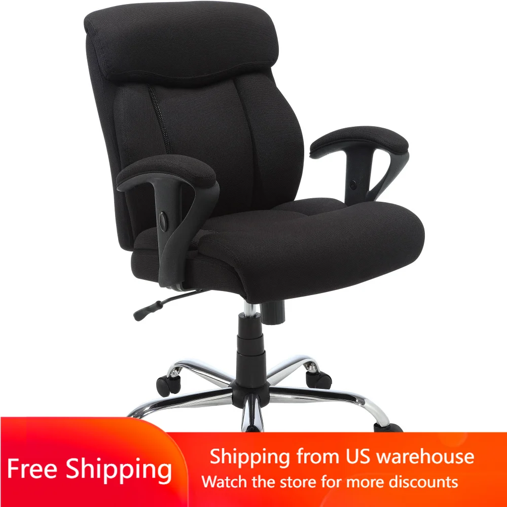 

Big & Tall Fabric Manager Office Chair, Supports Up To 300 Lbs, Computer Chair
