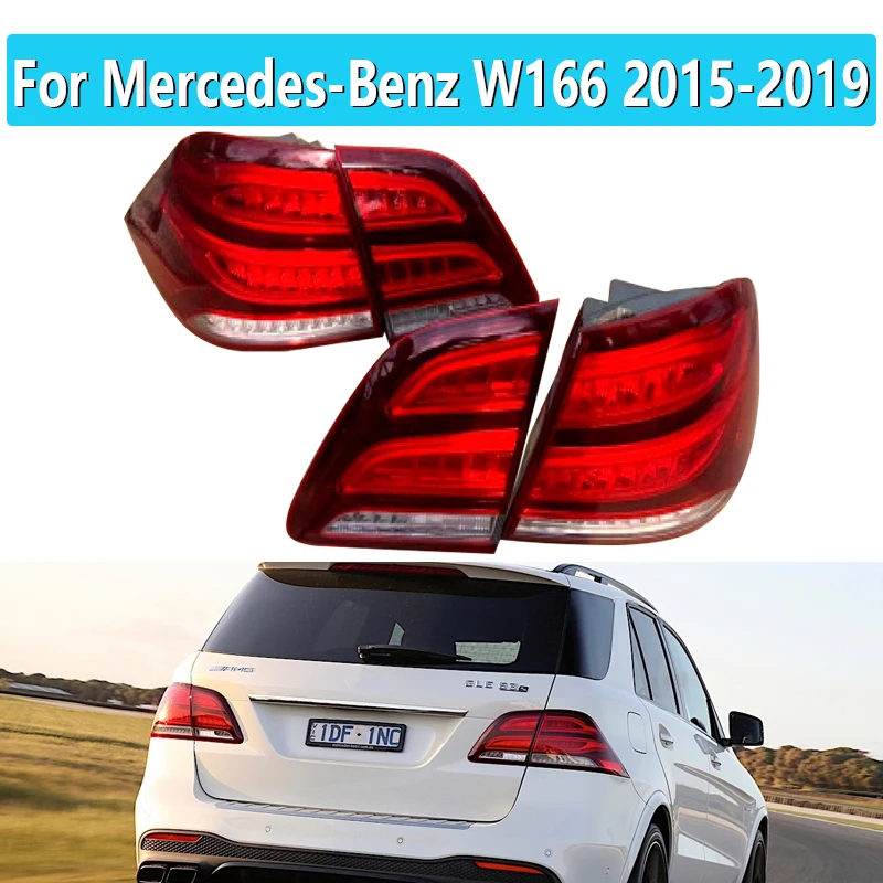 Для Mercedes-Benz W166 GLE320 GLE350 GLE400 GLE500 GLE550 2015-2019 красный задний автомобильный