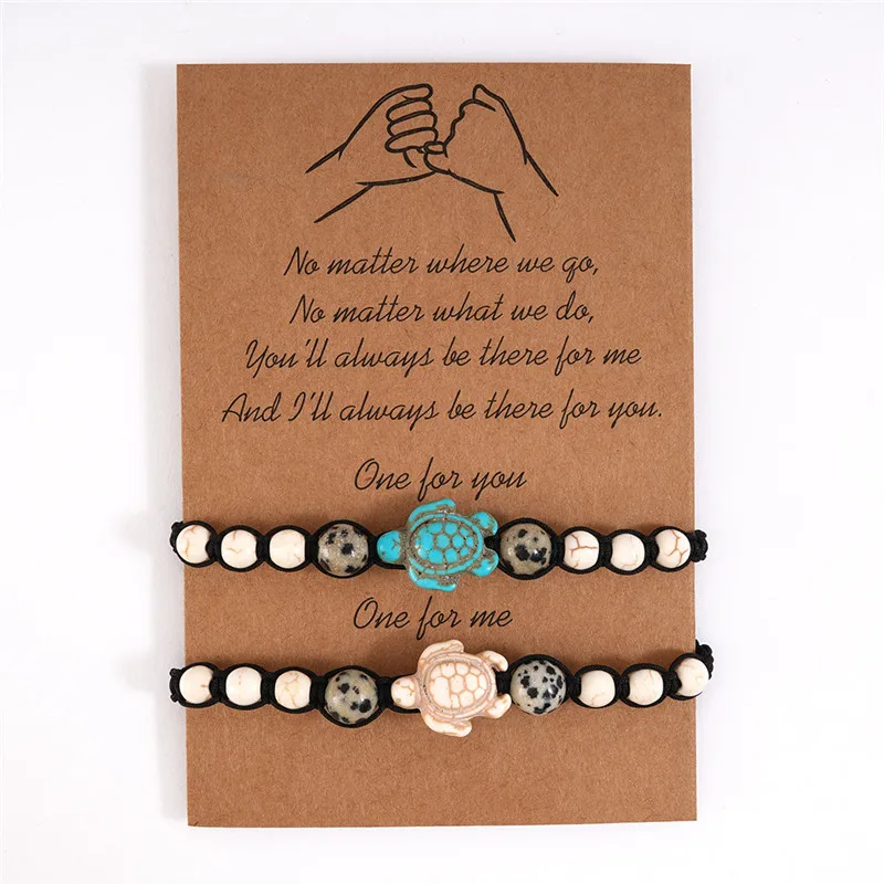 2022 винтажные плетеные браслеты для пар с каменными бусинами женское летнее