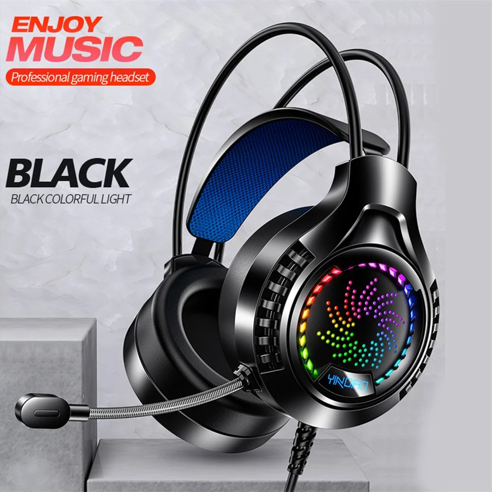 

Computer Headset With Mic 7.1Channel Luminous Usb Gaming Stereo Music Headphone Noise Canceling Headset dual 3.5mm USB Charging
