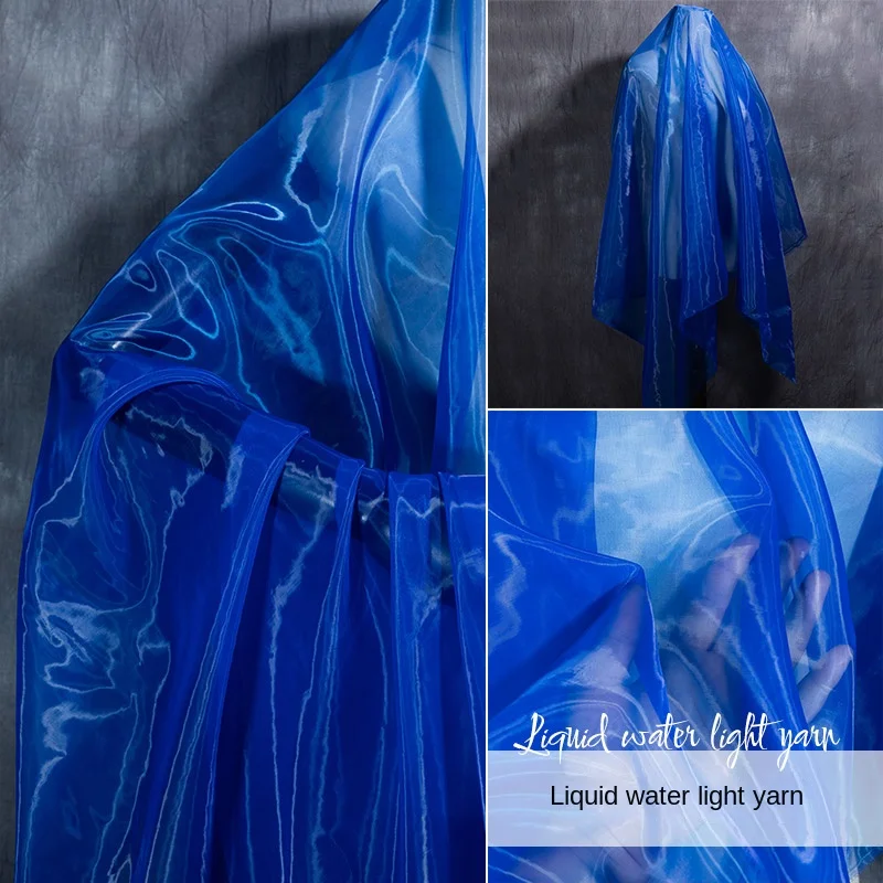 

Waterlight yarn organga transparent thin soft mesh wedding fabric hanfu clothing dress dress fabric stage background fabric