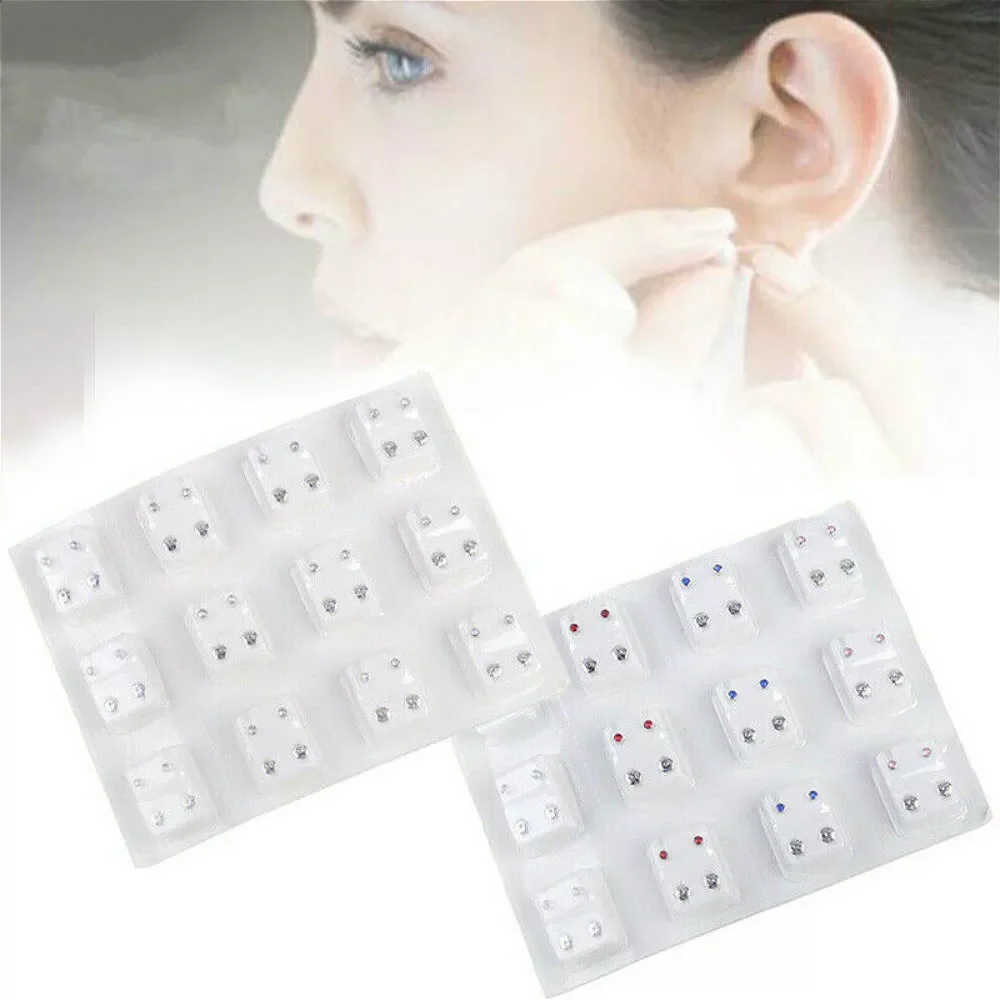 Pairs Ear Piercing Special Ear Studs Surgical Steel Ear Studs Earrings Set Medical Ear Piercing Tool Kits Jewelry Ear Studs