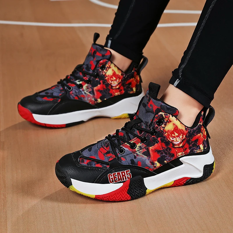 Children Brand Sport Shoes Cartoon Fashion Basketball Shoes for Kids Sneakers Boys Girls Non-slip Running Sneakers Basket Shoes