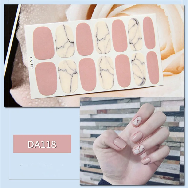 Наклейки для ногтей женские виниловые полные маникюра 1 лист