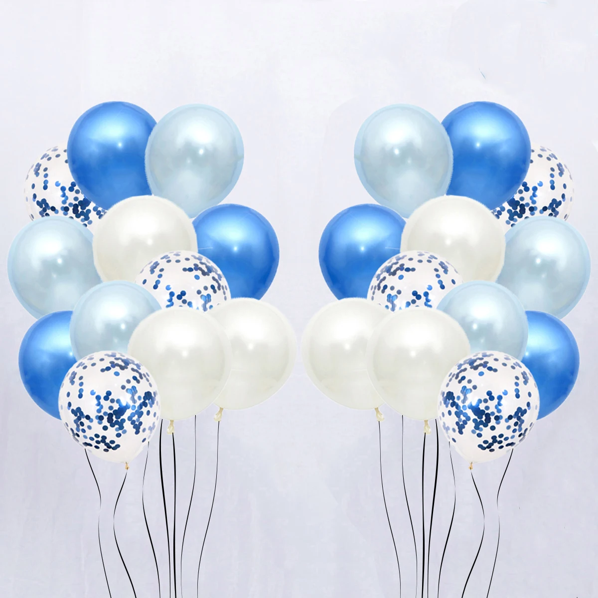 12-дюймовый смешанный синий розовый золотой конфетти латексный шар для дня