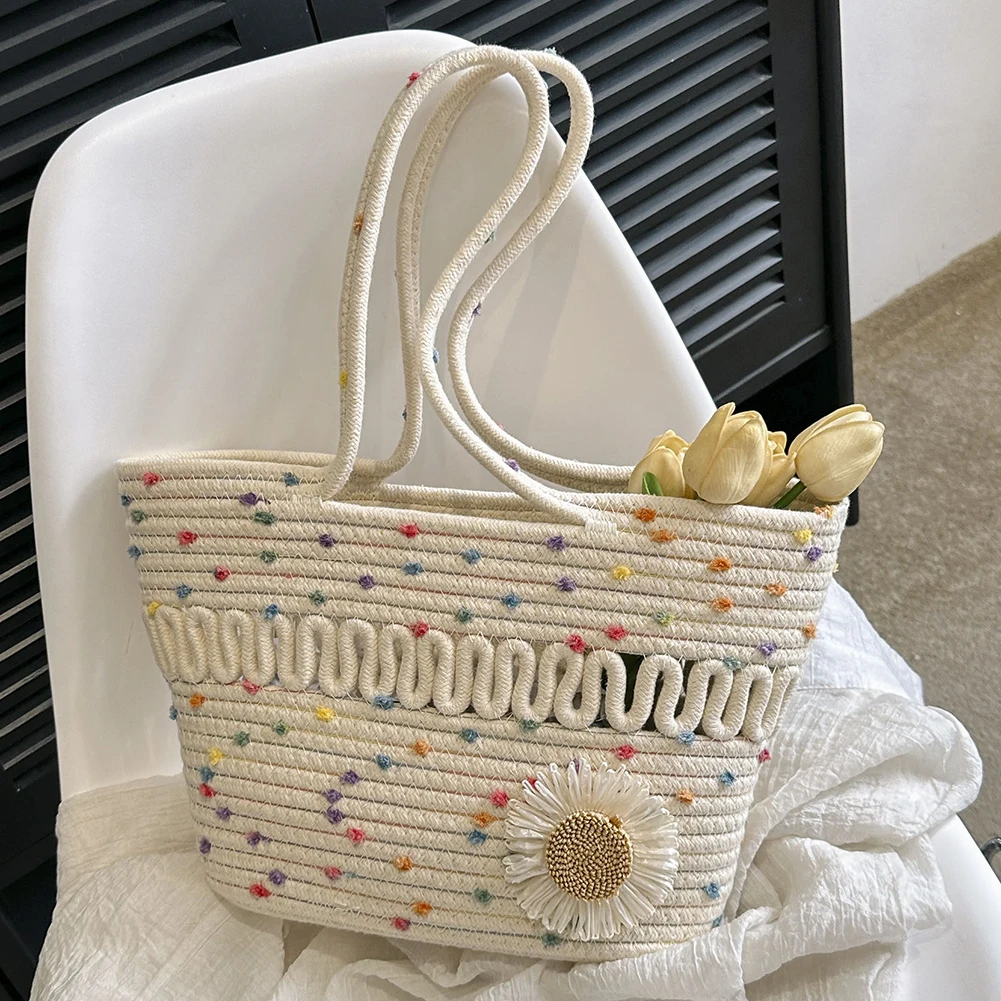 

Soft Weave Handbag Crochet Hobo Purses Beach Travel Underarm Bag Female Clutch Women Shoulder Bag Large Capacity Straw Tote Bag