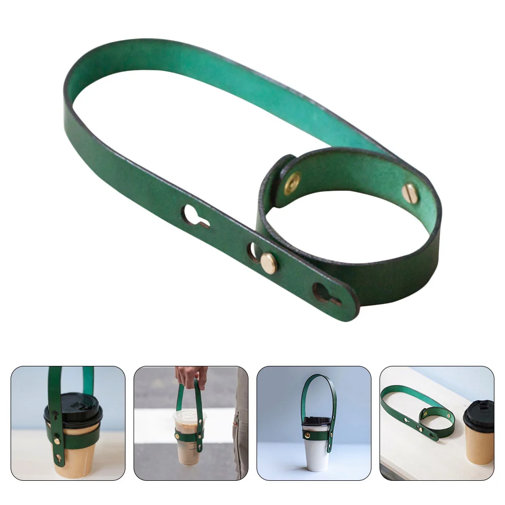 

Cup Coffee Sleeve Holder Sleeves Carrier Iced Insulator Takeout Handheldjackets Hot Cold Trays Pu Reusable Beer Carrying Sleev