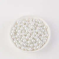 pure whitebeige imitation pearls perforated beads rice beads hairpin clothing diy material loose beads