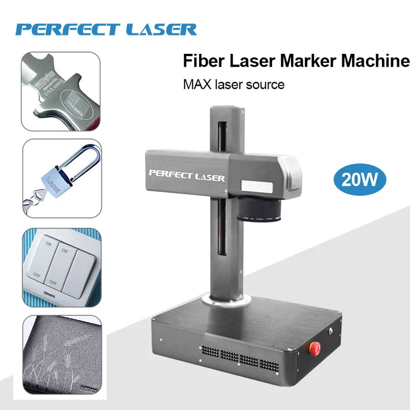 

20w Fiber Laser Marking and Engraving Machine High Precision Jewelry Metal Stainless Plastic Industrial Desktop Engraver 1064nm