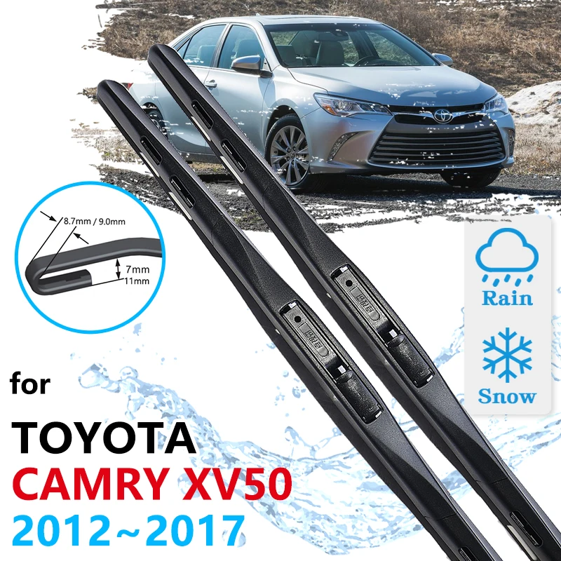 

Car Front Wiper Blades For Toyota Camry 50 XV50 Daihatsu Altis Toyota Aurion 2012~2017 Windshield Windscreen Brushes Accessories