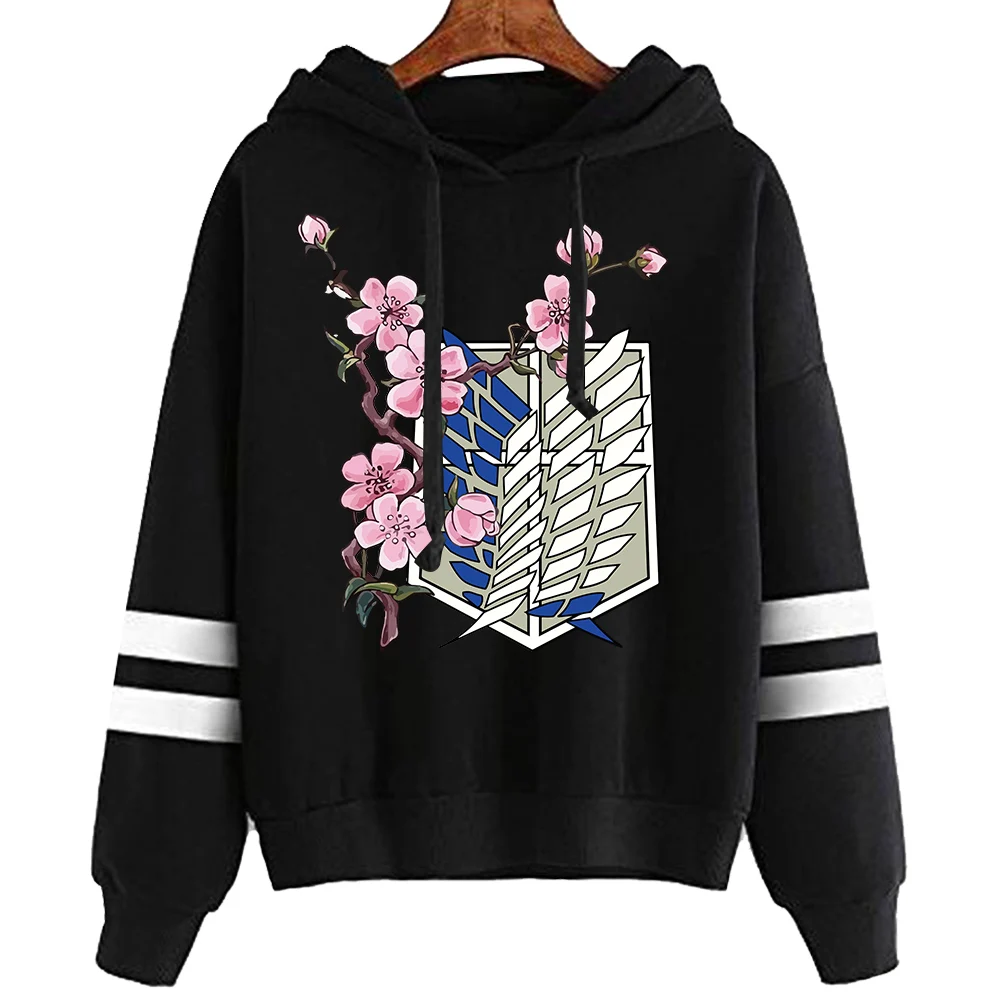 

Woman Clothes Manga Attack on Titan Hoodie Pocketless Sleeve Women Men's Sweatshirt Harajuku Streetwear Japanese Anime Clothes