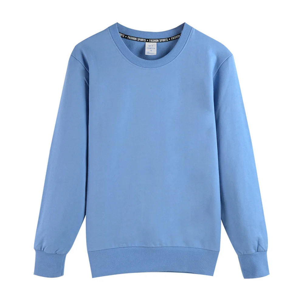 

Asian size Pure color pullover Spring and autumn new casual round collar hoodie men's cotton blazer custom printed Sweatshirt