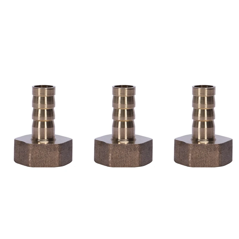 

3-кратный латунный штуцер золотистого цвета, 10 мм, штуцер для шланга 1/2 дюйма, прямой соединитель с внутренней резьбой NPT