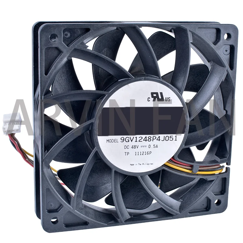 Революция в системах охлаждения 9GV1248P4J051 12 см 12025 120 мм 48 в а 4-проводной двухшариковый подшипник с большим вентилятором Революция в системах охлаждения 9GV1248P4J051 12 см 12025 120 мм 48 в а 4-проводной двухшариковый подшипник с большим вентилятором