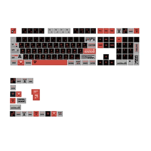 MAIMOOO Ядерная тематика PBT колпачки для клавиш Cherry Profile 129 шт