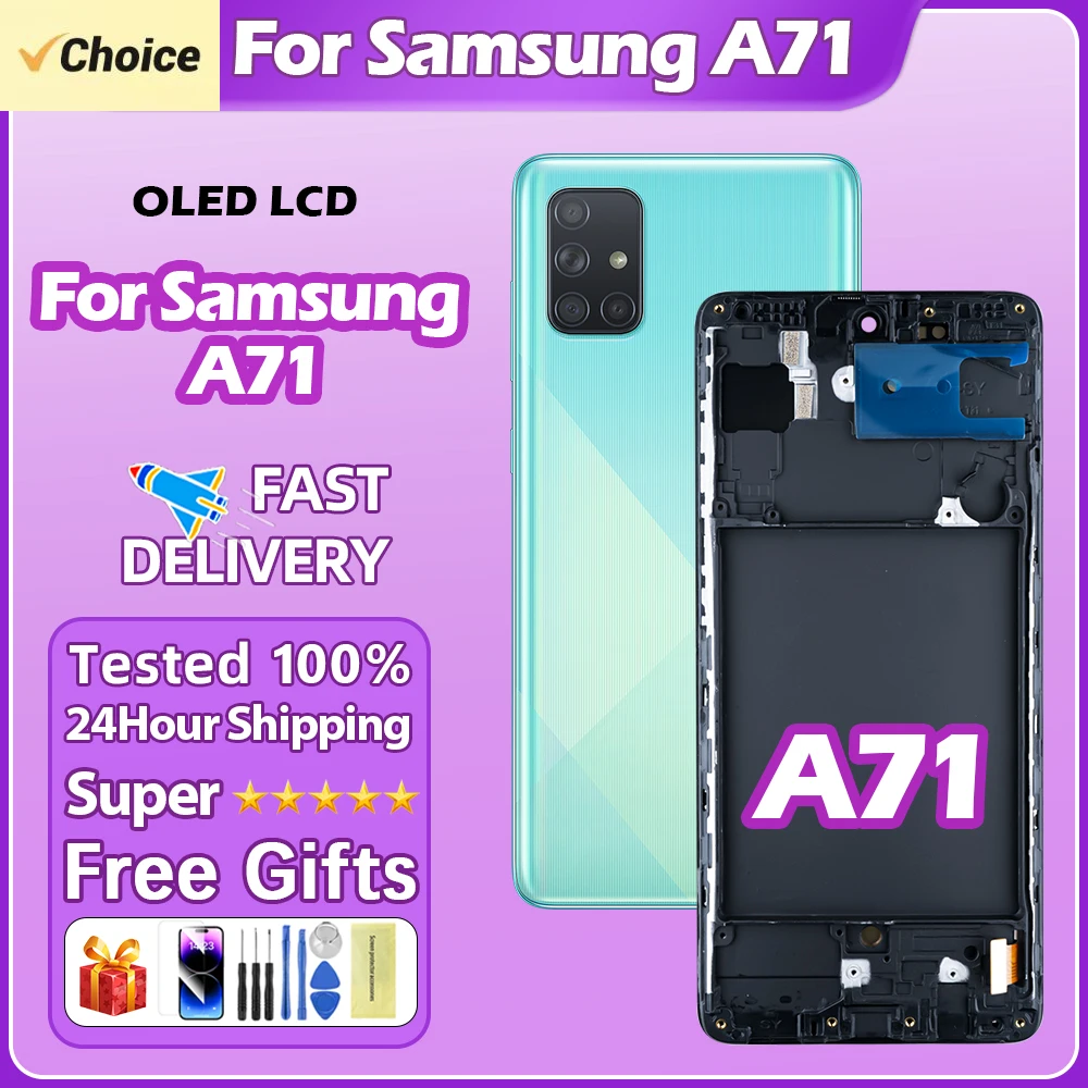 Samsung Galaxy A71 6 7-дюймовый Super AMOLED-экран с емкостным дигитайзером сенсорного экрана от