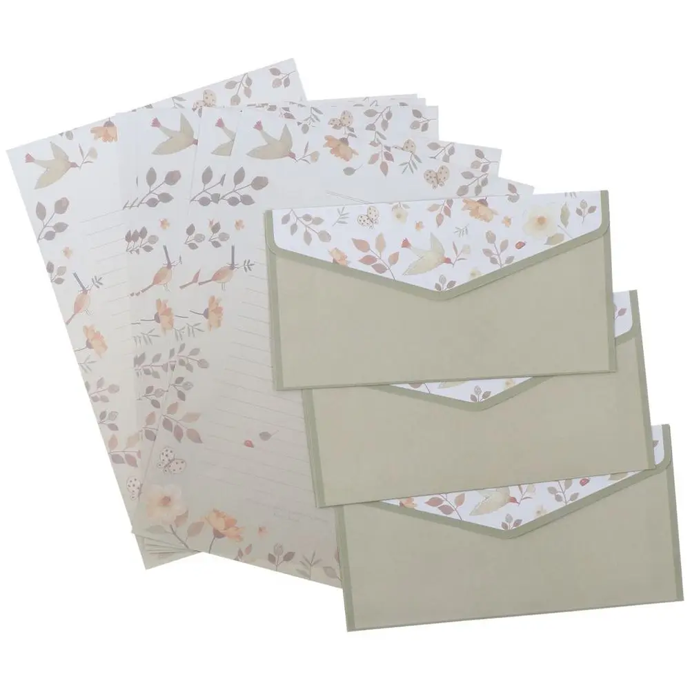 

Винтажные Цветочные канцелярские принадлежности, 18 шт., бумага с подкладкой для письма, 9 шт. конвертов, набор конвертов, ретро письмо, набор канцелярских принадлежностей