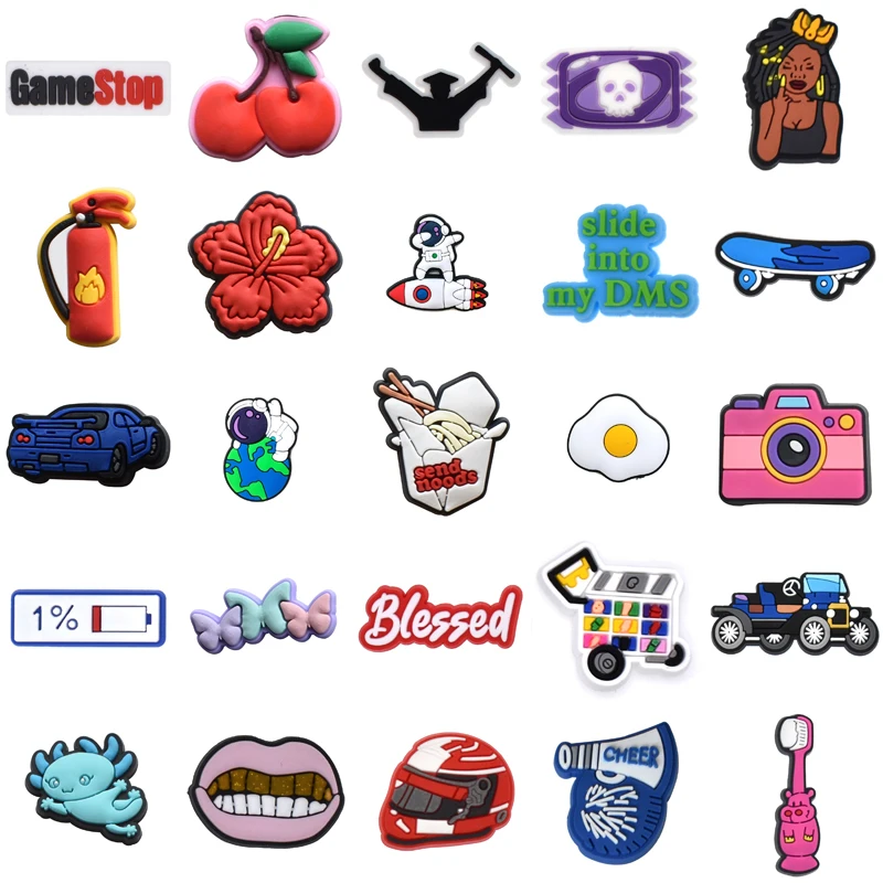 

Women Charm Packs Wholesale Bulk Girl Men Kids Para Pins Shoe Charms Decorations for Crocs Gifts Shoes Accessories Boy Set Jeans