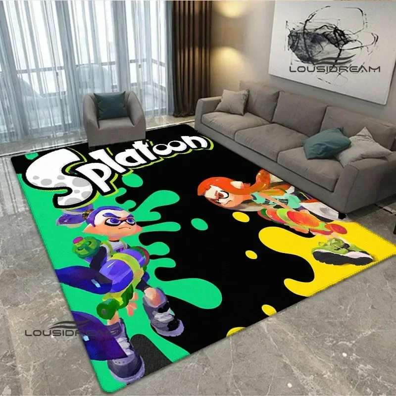 3D мультяшный игровой ковер с принтом Splatoon кухонные коврики нескользящий уличные