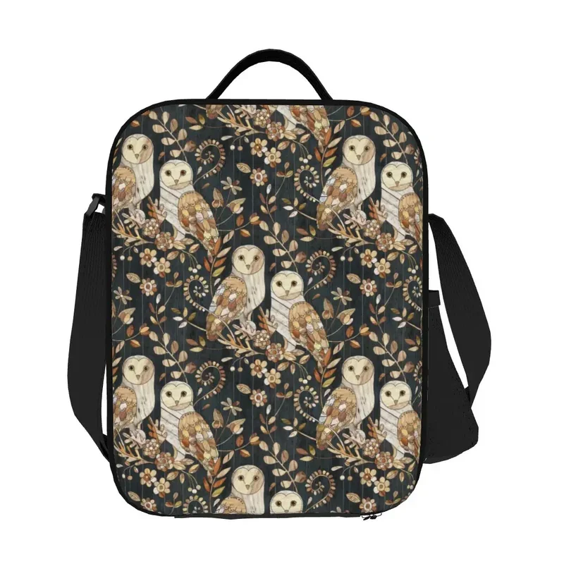 Деревянный Ланч-бокс с изображением совы в стране чудес для женщин герметичный