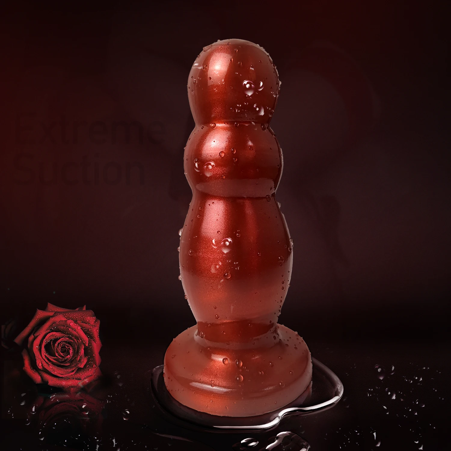 Гигантская анальная пробка фаллоимитатор мягкий анальный расширитель с бисером