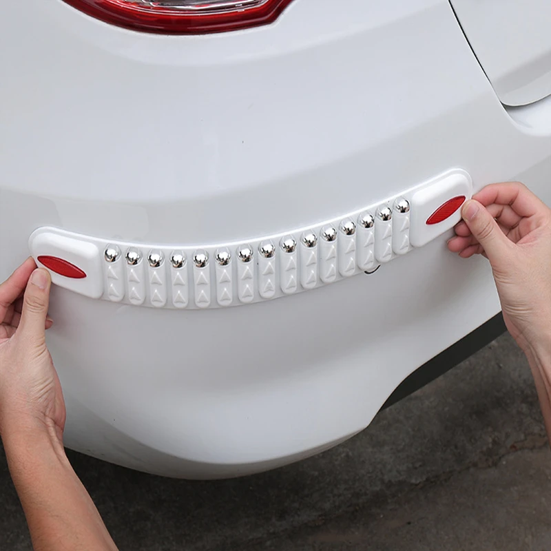 

4PCS Bullet Shape Car Sticker Bumper Scratch Protection Car Front/Rear Edge Corner Guard Scratch Protection Car Decoration Strip