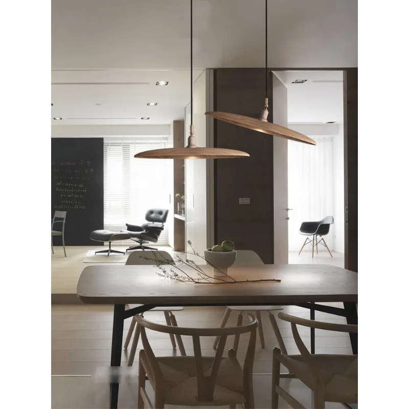 

Chandelier Led Art Pendant Lamp Light Room Decor Walnut Solid Wood Popular Hot Selling Gu10 Nordic Modern Hanging Kitchen