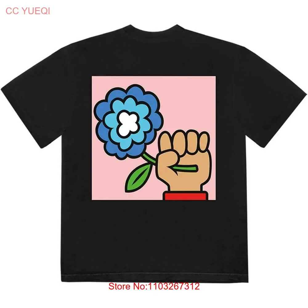 Футболка Idles мультяшный цветок (черная)-новинка и официальная одежда!