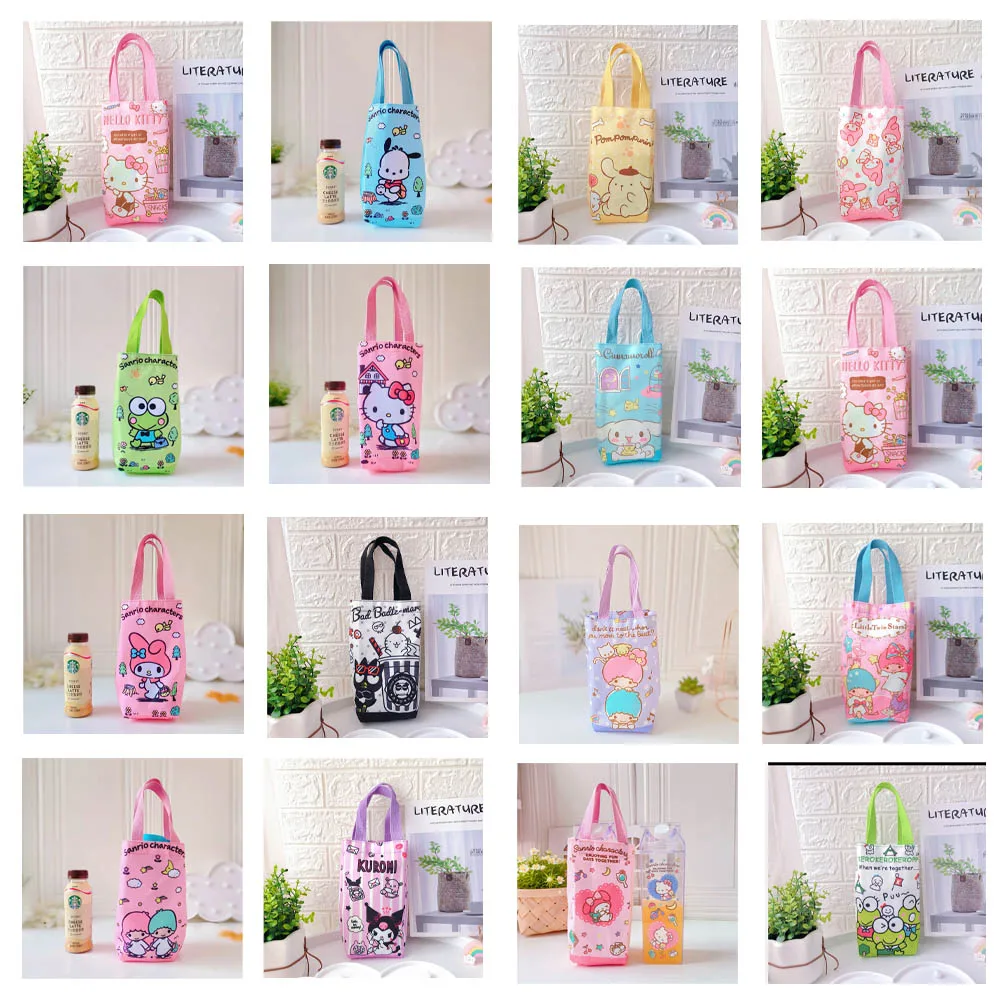 

Cute Creative Sanrios Hellokittys My Melody Cinnamoroll Kuromi Purin Xo Handyodon Keroppi Cartoon Water Cup Umbrella Storage Bag