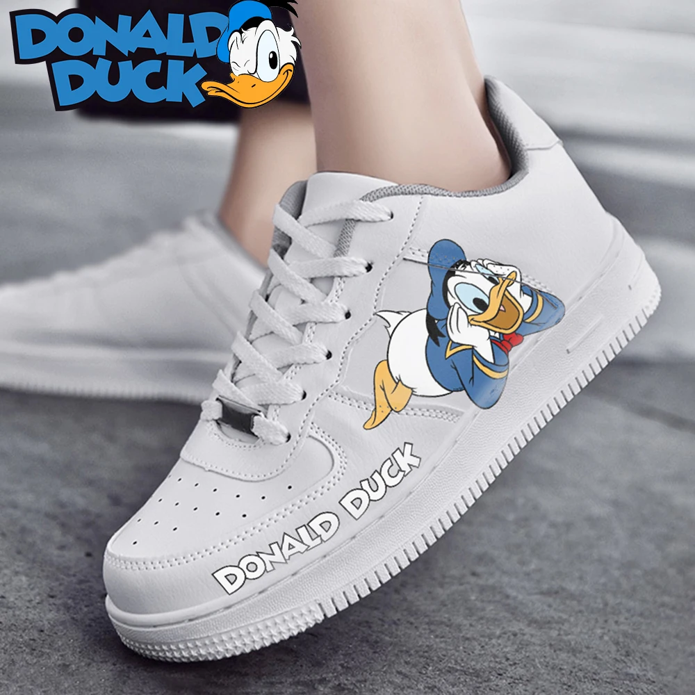 

Disney Donald Duck Fashion Men Women casual Shoes Male Platform Sneakers Girls Casual kateboarding Shoes flats 3D graffiti