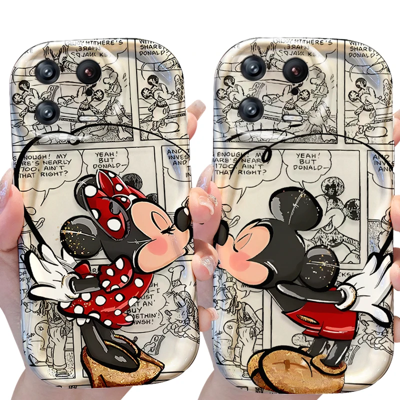 Чехол с волнистыми краями для влюбленных Микки и Минни Xiaomi Mi 13 12 11i 5G Pro Lite POCO X5 X4 X3 X2