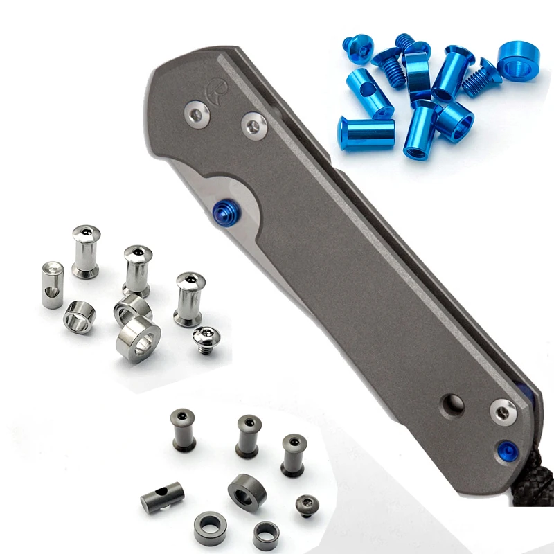 

Titanium Alloy Custom Full Set of Folding Knife Handle Screws For Chris Reeve Large Sebenza 21 DIY Make Accessories Part Spindle