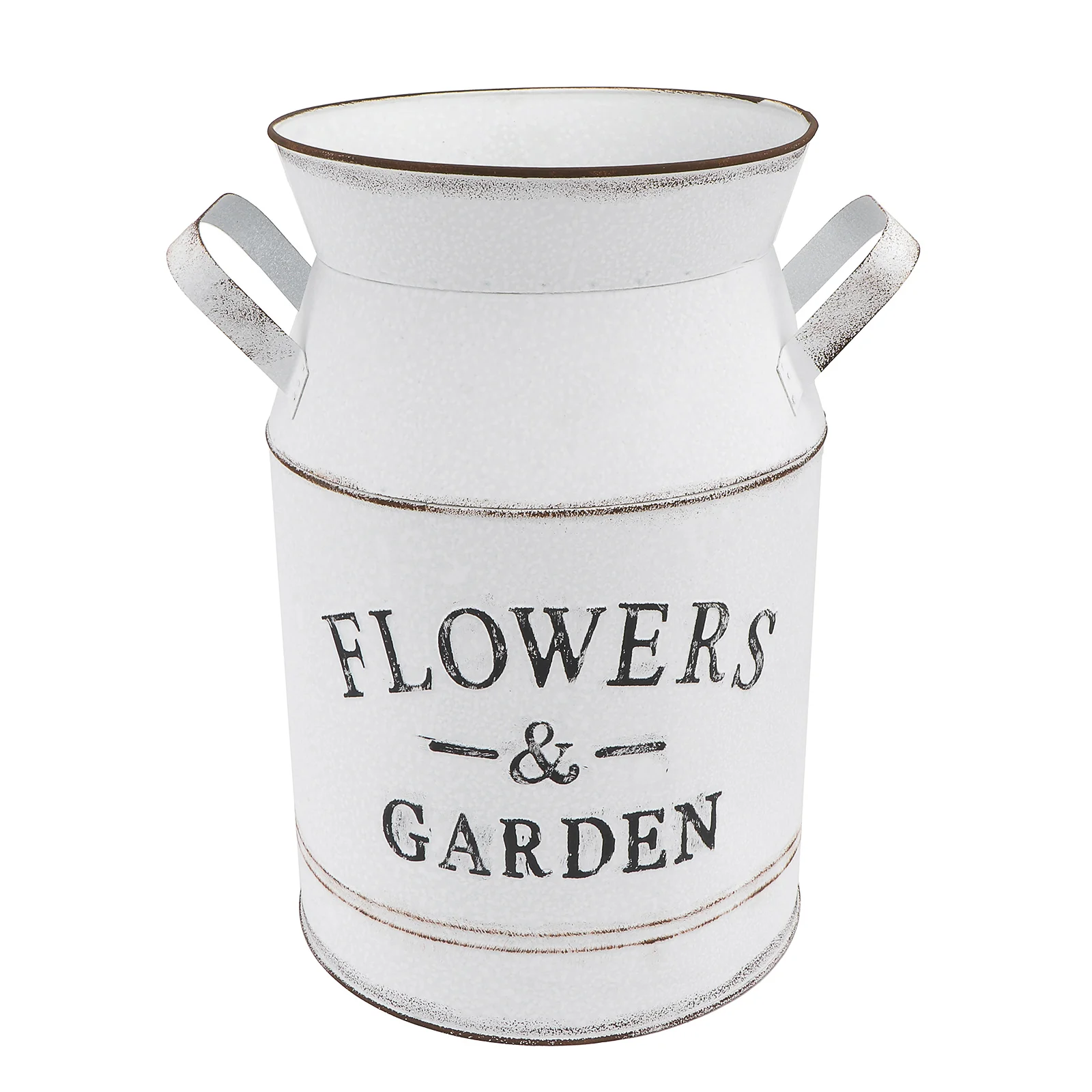 

Milk Bucket Vase Flower Arrangement Country Home Decor Vintage Metal Desktop Ornament